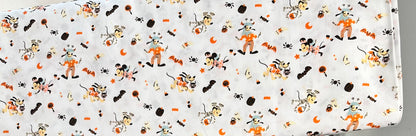 Licensed Disney - Mickey & Friends - Halloween - Costume Fune - White - Priced Per Half Metre