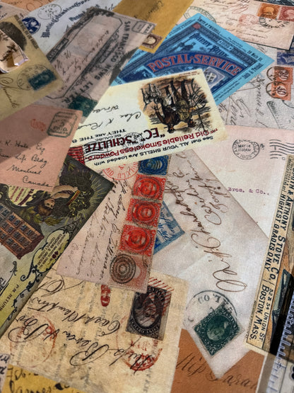 Library of Rarities - ANTIQUE - Stamped Letters - Robert Kaufman - Priced per half metre