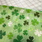 Last half metre - Henry Glass - Green Clover on Wood Grain - Perfect for St. Patrick's Day