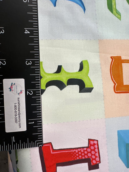 Panel - Lewis & Irene ~ Jennie Maizels Colour Collection Alphabet Panel - 18" x 44"