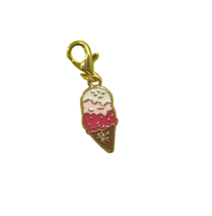 Stitch Marker / Zipper pull - Charm - Three Scoops - Gelato on a cone
