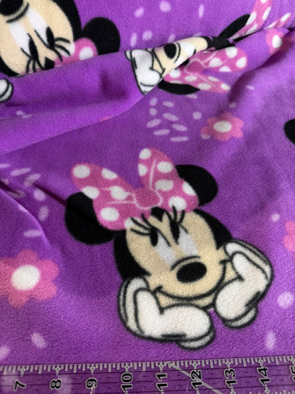 Minnie  - sweet dot - Fleece  - priced per full metre