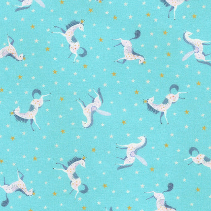 Robert Kaufman Fabrics - Unicorn Meadow - Sky - Sold by the half metre