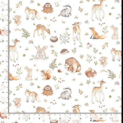 Dear Stella - ABC's of Love - Enchanted Forest - White -  New for 2026 - Sold by the half metre