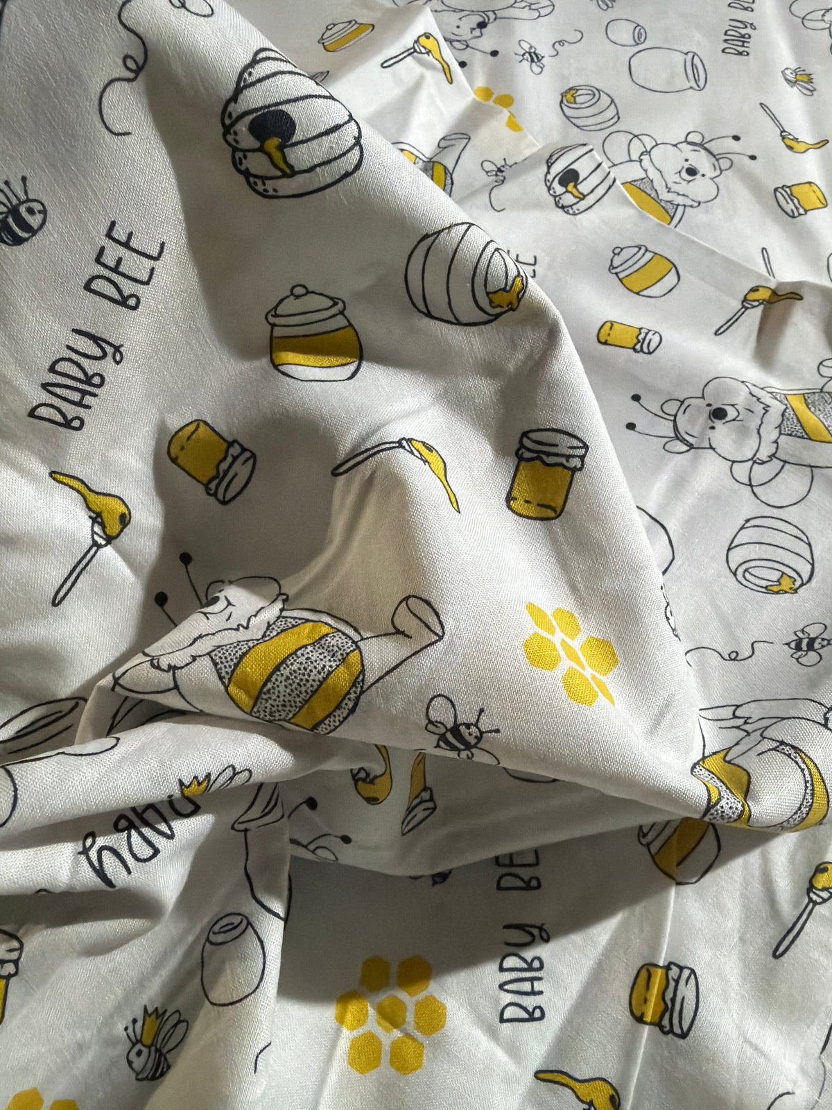 Springs Creative - Winnie the Pooh  -Pooh - Baby Bee   - Priced per half metre