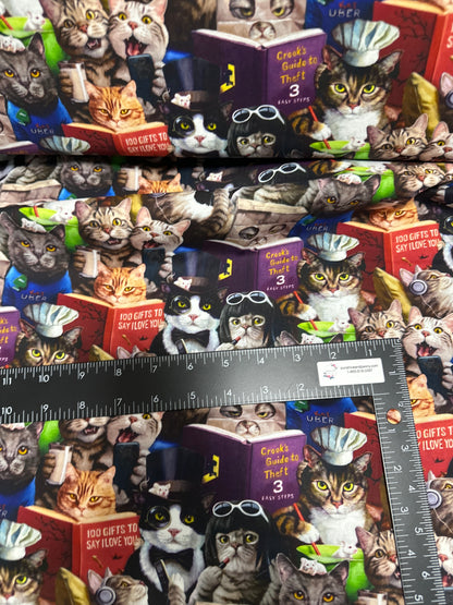 Elizabeths Studio  - Cats Meow Collection   - Cats Meow - Packed -  Priced by the Half Metre