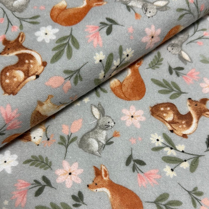 Last cut 19" x width of fabric - Flannel - 3 Wishes - Baby In Bloom Flannel by Jo Taylor Collection - Babies in Bloom
