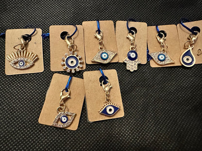 Stitch Markers - Enamel Evil Eye Charms