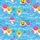 Springs Creative - Baby Shark Music - Mommy Shark - Blue -  Nickelodeon collection - Per Half Metre
