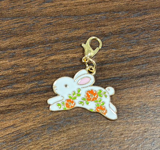 Marqueur de point - Charm - Lapin Floral