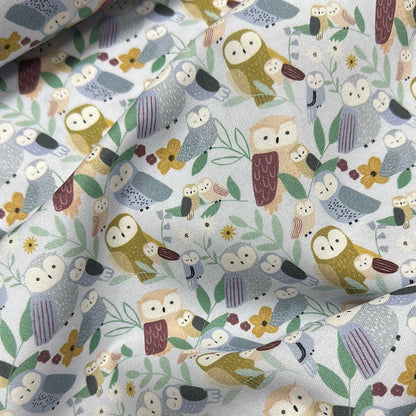 Dear Stella - Don't Give a Hoot - Owls - Misty - Priced per Half Metre