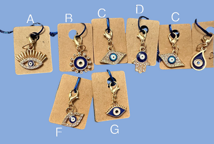 Stitch Markers - Enamel Evil Eye Charms