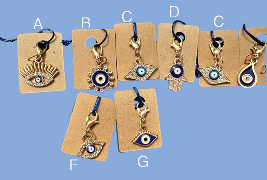 Stitch Markers - Enamel Evil Eye Charms