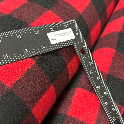 Black and Red Buffalo Plaid - Fleece