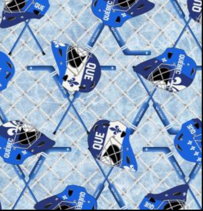 Hockey - Goalie Masks -MVP Quebec - Blue -  Canada's Game 2 -  For JN Harper