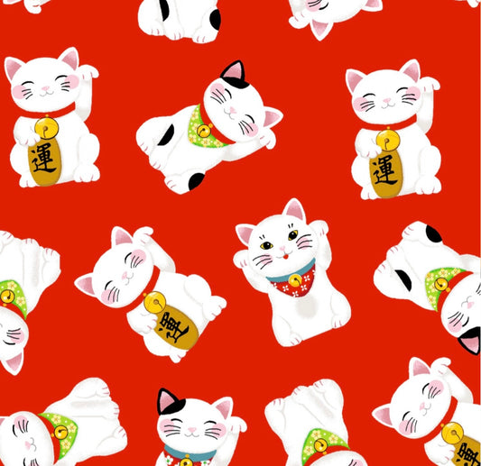Lucky Cat - Red - Freckle & Lollie Collection