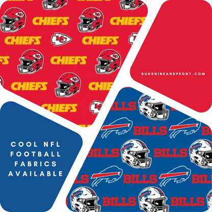 NFL Teams - Buffalo Bills Cotton - Blue - Per Half Metre