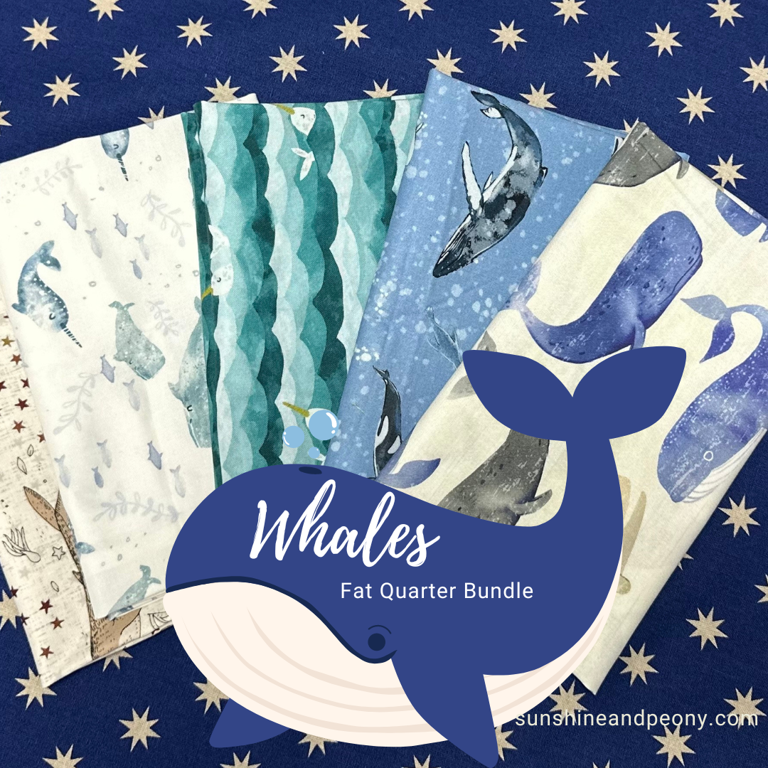 Whales - All the whales  - Fat Quarter Bundle