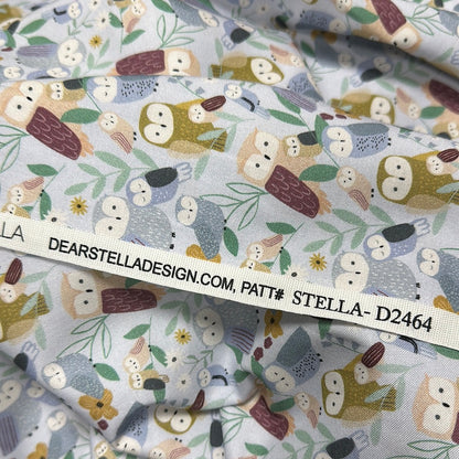 Dear Stella - Don't Give a Hoot - Owls - Misty - Priced per Half Metre