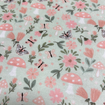Flanelle - 3 souhaits - Baby In Bloom Flannel par Jo Taylor Collection - Papillons et fleurs - Prix au demi-mètre 