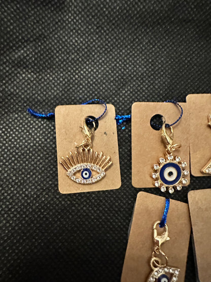 Stitch Markers - Enamel Evil Eye Charms