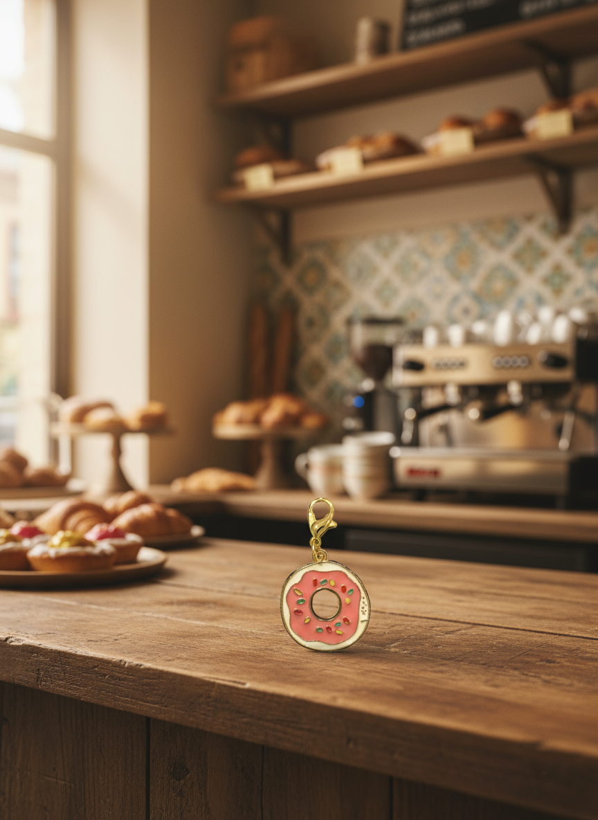 Stitch Marker / Zipper pull - Charm - Cute Donut