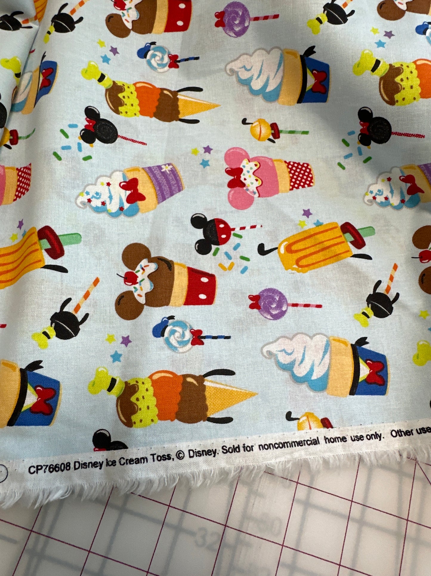 Disney - Ice Cream Toss - by Springs Creative -  Priced per half metre