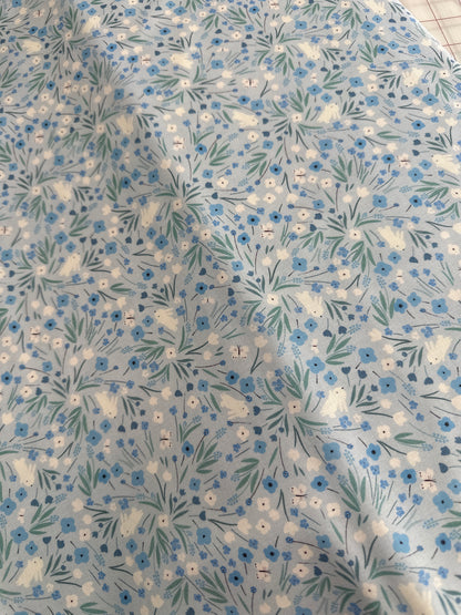 Dear Stella  -  Dreamtopia - Bunny floral - Sterling - Quilting Cotton