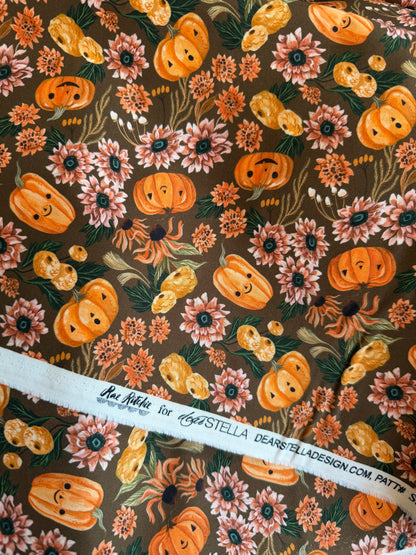 Dear Stella - Cozy Ghost Collection - Let's get smashed - Toffee - By Rae Ritchie for Dear Stella - Priced by the Half Metre
