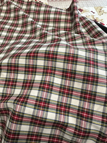 last full yard of fabric 

House of Wales Plaid Collection by Robert Kaufman - Ivory