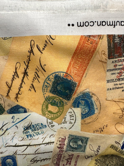 Library of Rarities - ANTIQUE - Stamped Letters - Robert Kaufman - Priced per half metre