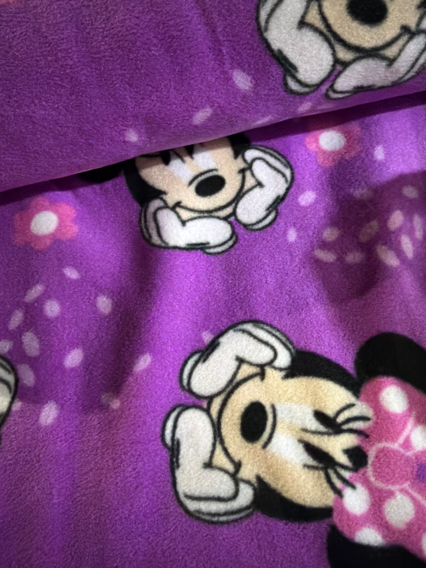 Minnie  - sweet dot - Fleece  - priced per full metre
