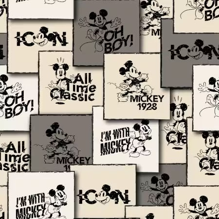 Disney - Mickey squares  - priced per half metre