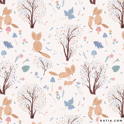 Tricot - Katia Fabrics - Fox Stamp - Jersey - vendu au demi-mètre 
