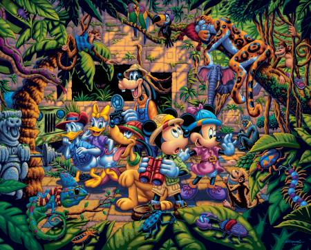 Disney Panel - Disney Exploring the Jungle - Panel 36" x 43.5” wide