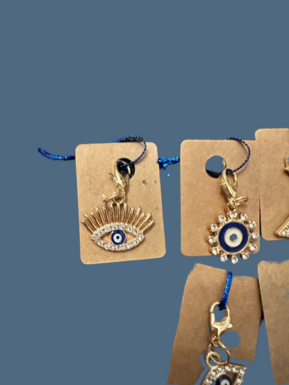 Stitch Markers - Enamel Evil Eye Charms