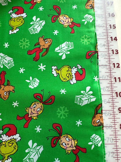 Rare - Robert Kaufman - Dr. Seuss - Christmas - How the Grinch Stole Christmas -  Green Gifts