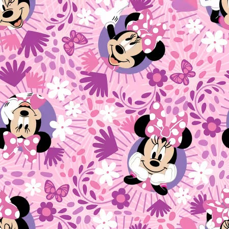 Disney - Minnie - Icon badge - Pink - Priced per half metre
