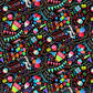 Last 18.75” x width of fabric - Timeless Treasures -  Party Animal Collection - Happy Birthday Wishes - Black