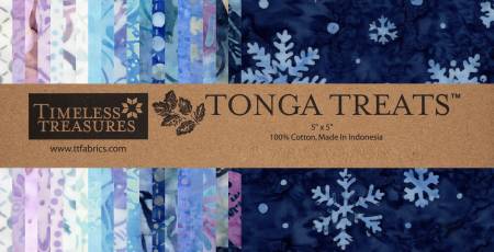 Timeless Treasures - 5 inch Squares Tonga Batik - Frost - 42pcs/bundle - Tonga Batik Frost Collection