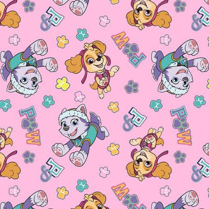 Paw Patrol - Team Skye & Everest - Pink - Sold by the half metre