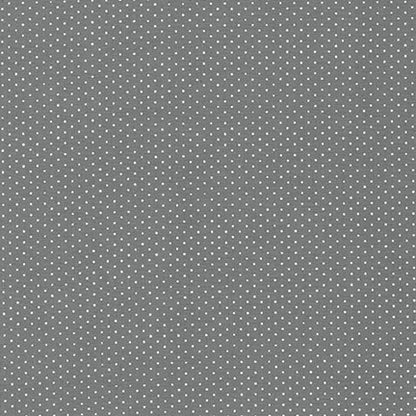 Robert Kaufman Fabrics - Sevenberry Petite Basics  - Pindot on Grey - Priced per half metre