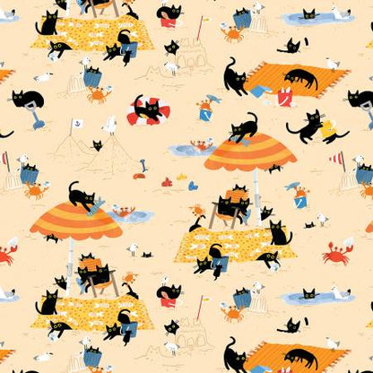Last 31.5” x width of fabric - Dear Stella - Sandy Paws  - Multi - from the Sandy Paws Collection by Leezaworks for Dear Stella
