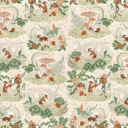 Dear Stella - Country Mouse - Vanilla - By Rae Ritchie for Dear Stella - Priced by the Half Metre