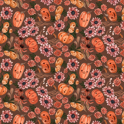 Dear Stella - Cozy Ghost Collection - Let's get smashed - Toffee - By Rae Ritchie for Dear Stella - Priced by the Half Metre