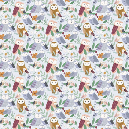 Dear Stella - Don't Give a Hoot - Owls - Misty - Priced per Half Metre