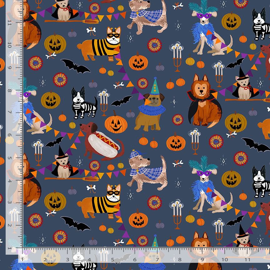Dear Stella - Howloween - Moonlight Howloween  - Sold by the half metre