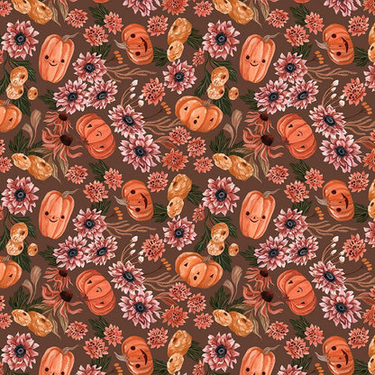 Dear Stella - Cozy Ghost Collection - Let's get smashed - Toffee - By Rae Ritchie for Dear Stella - Priced by the Half Metre