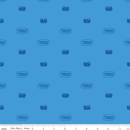 Thomas The Train by Riley Blake - Thomas & Friends - Silhouettes - Blue