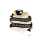 Enamel Pin  - Happiness is a cup of tea &  a Good book